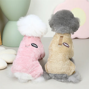 Multi Colors Four Legs Warm Jumpsuits for Dog Clothes Autumn and Winter Pet Clothing Newest 2022 Dog Overalls with Pull Ring