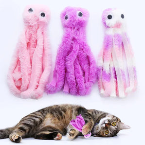 Cat Toys Interactive Cute Octopus Plush Toy Anti Bite Teeth Interactive Game Pet Supplies Cat Dog Toy Supplies Pet Products