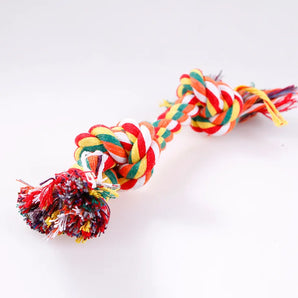 Double-section Dog Biting Rope Cat Dog Rope Knot Training Anti-biting Rope Knot Ball Molar Manual Dog Toys for Small Large Dogs