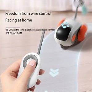 Gravity Sports Car Remote Control Electric Cat Toy Tease Cat Stick Feather Kitten Pet Supplies, Indoor Cat Interactive Cat Toys