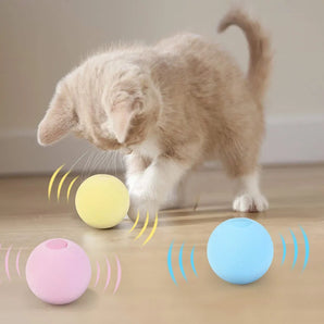 Interactive Ball Smart Cat Toys Catnip Cat Training Toy Kitty Pet Playing Ball Pet Squeaky Supplies Products Toy for Cats Kitten