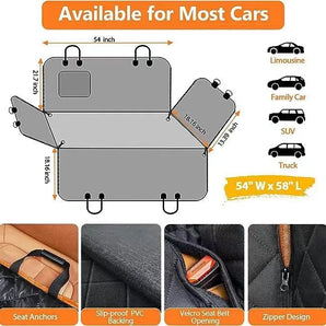 Waterproof Dog Car Seat Cover Anti-bite Dirt-proof Pet Travel Dog Carrier Hammock Car Rear Back Seat Protector Mat Safety