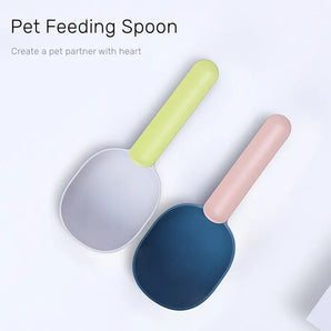 Mutli-function Portable Pet Cat Dog Food Shovel Scoop Feeding Spoon with Sealing Bag Clip Pet Feeders Pet Puppy Kitten Supplies