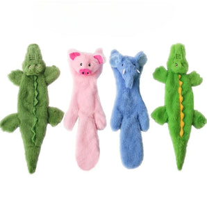 New Crocodile Soft Shell Plush Dog Toys Outdoor Play Interactive Squeaky Dogs Toy Sounder Sounding Paper Chew Tooth Toy