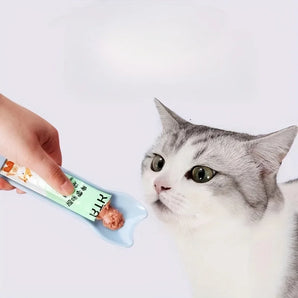 Cat Strip Squeeze Spoon Cats Strip Feeder Wet Treat Squeeze Treat Snack Feeding Tool Pet Squeeze Spoons Pets Supplies