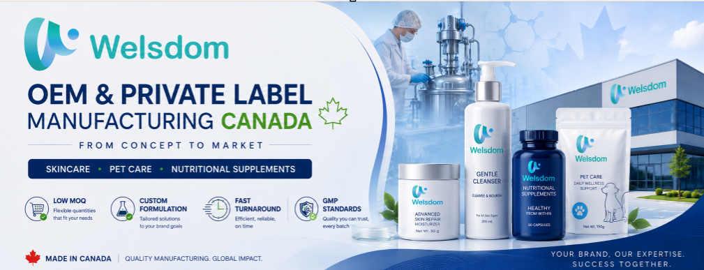 OEM & Private Label Manufacturing Canada - Welsdom