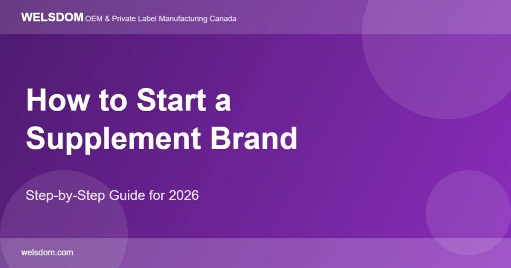 How to start supplement brand in Canada step by step guide 2026 - Welsdom